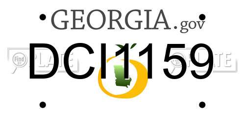 DCI1159 Georgia License Plate