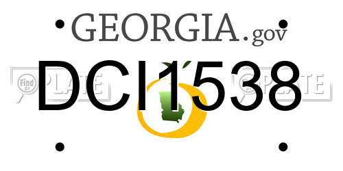 DCI1538 Georgia License Plate