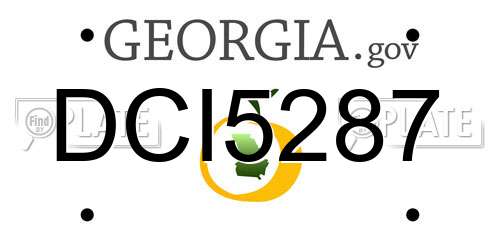 DCI5287 Georgia License Plate