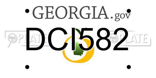 DCI582 Georgia License Plate