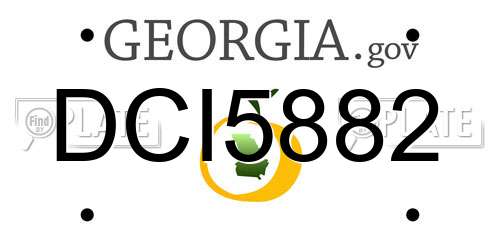 DCI5882 Georgia License Plate