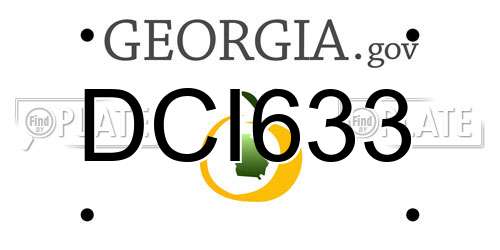 DCI633 Georgia License Plate