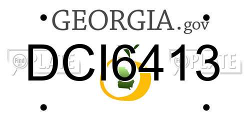 DCI6413 Georgia License Plate