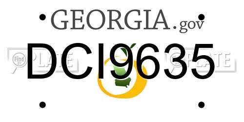 DCI9635 Georgia License Plate