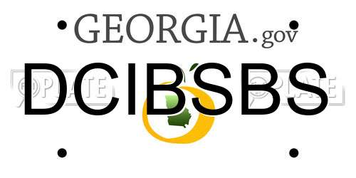 DCIBSBS Georgia License Plate