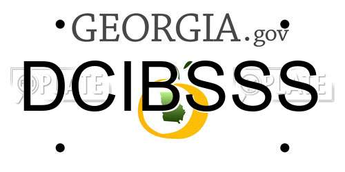 DCIBSSS Georgia License Plate