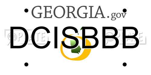 DCISBBB Georgia License Plate