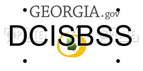 DCISBSS Georgia License Plate