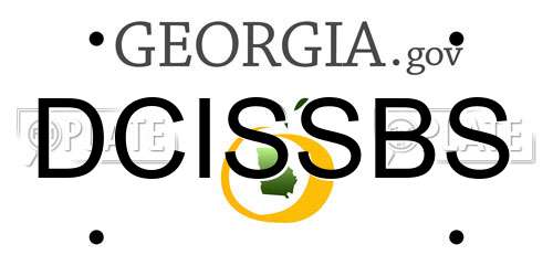 DCISSBS Georgia License Plate