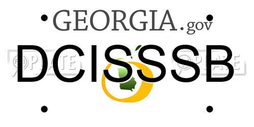 DCISSSB Georgia License Plate
