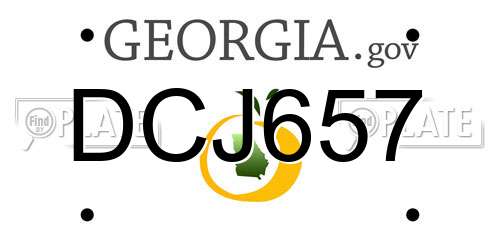 DCJ657 Georgia License Plate