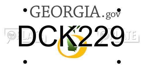 DCK229 Georgia License Plate