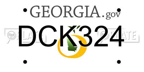 DCK324 Georgia License Plate