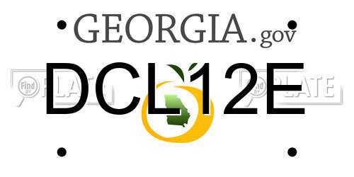 DCL12E Georgia License Plate
