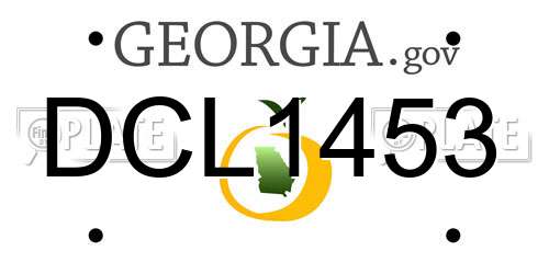 DCL1453 Georgia License Plate