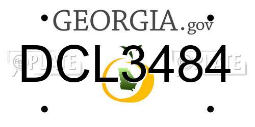 DCL3484 Georgia License Plate