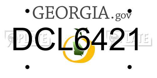 DCL6421 Georgia License Plate