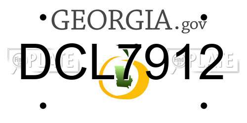 DCL7912 Georgia License Plate