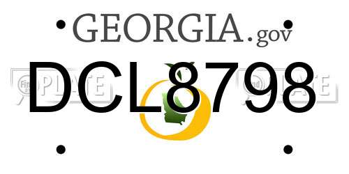 DCL8798 Georgia License Plate