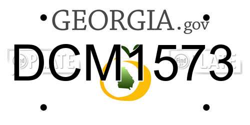 DCM1573 Georgia License Plate