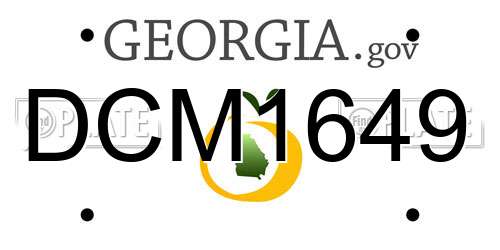 DCM1649 Georgia License Plate