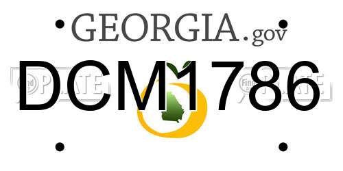 DCM1786 Georgia License Plate