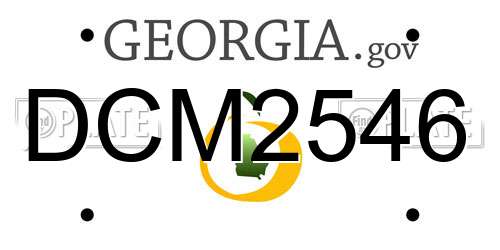 DCM2546 Georgia License Plate