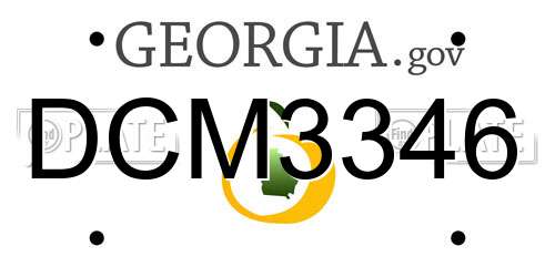 DCM3346 Georgia License Plate