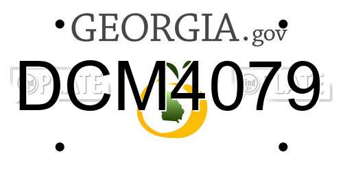 DCM4079 Georgia License Plate