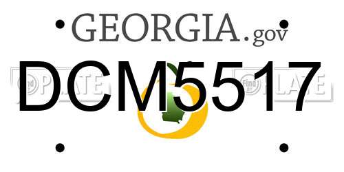 DCM5517 Georgia License Plate