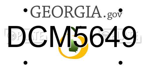 DCM5649 Georgia License Plate