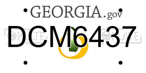DCM6437 Georgia License Plate