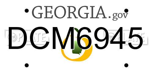 DCM6945 Georgia License Plate