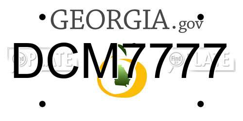DCM7777 Georgia License Plate