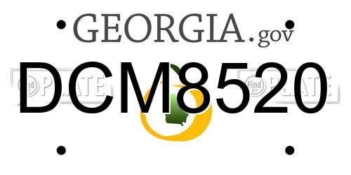 DCM8520 Georgia License Plate