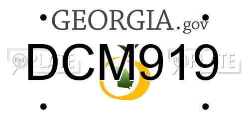 DCM919 Georgia License Plate