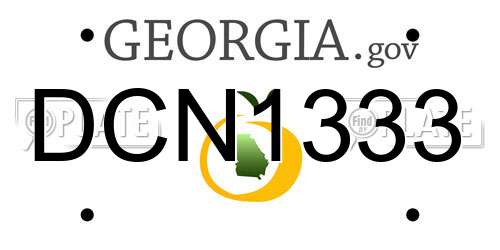 DCN1333 Georgia License Plate