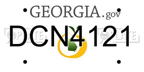DCN4121 Georgia License Plate