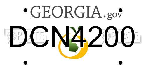 DCN4200 Georgia License Plate