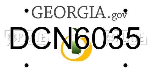 DCN6035 Georgia License Plate