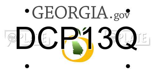 DCP13Q Georgia License Plate
