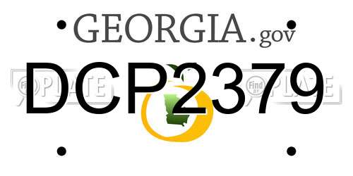 DCP2379 Georgia License Plate