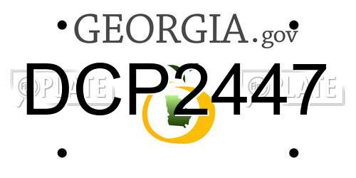 DCP2447 Georgia License Plate