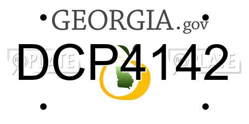 DCP4142 Georgia License Plate