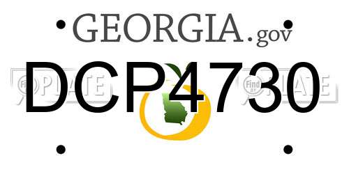 DCP4730 Georgia License Plate