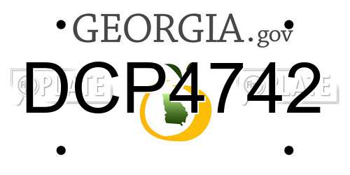 DCP4742 Georgia License Plate