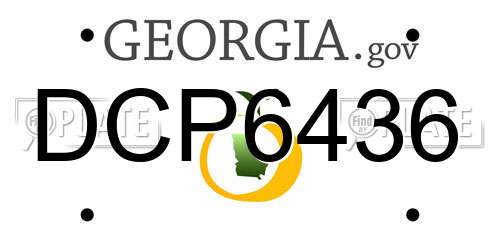 DCP6436 Georgia License Plate