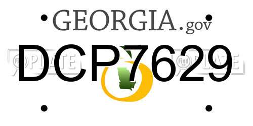 DCP7629 Georgia License Plate