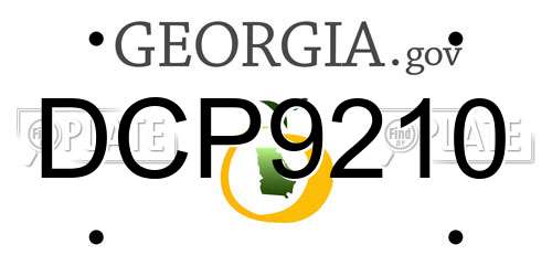 DCP9210 Georgia License Plate