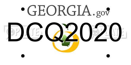 DCQ2020 Georgia License Plate